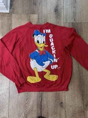 Donald Duck Red Graphic Sweatshirt
